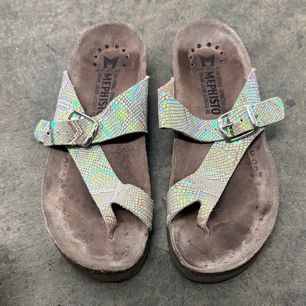 Mephisto Sandals with Iridescent Straps